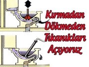 tuvalet tıkanıklığı açma işlemi